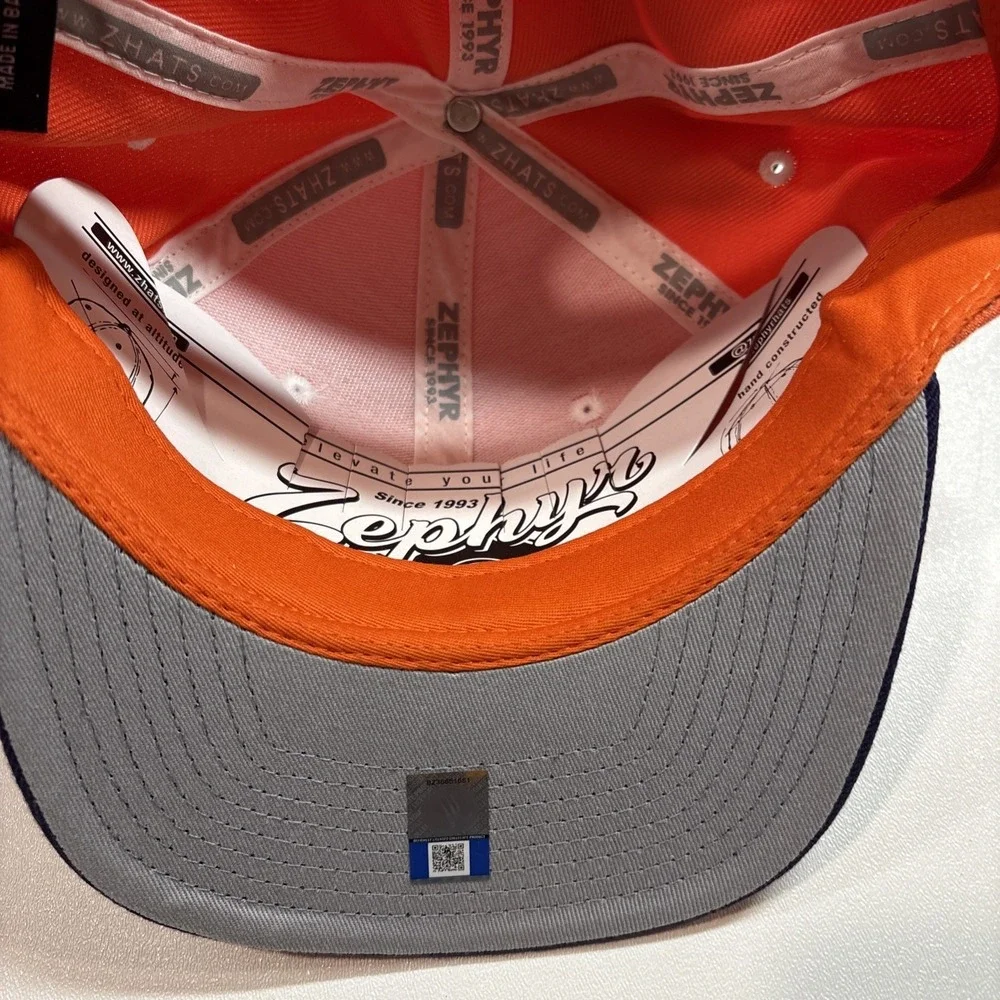 Zephyr Kids -Clemson Tigers Embroidered Snapback Flat-Billed Orange Hat Cap NWT